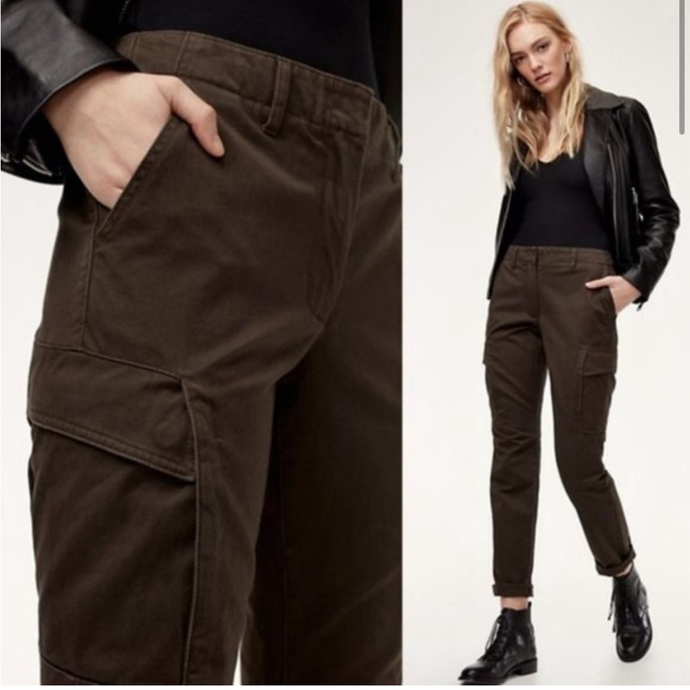 ARITZIA TALULA Cargo Olive Green Pant